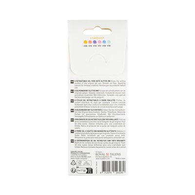 Stylo gel Sakura Gelly Roll Stardust 08 rétractable set 6 couleurs