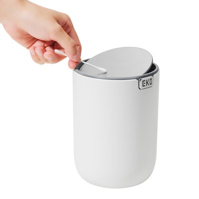 Poubelle de table EKO Fandy 2 avec couvercle basculant 2,2L blanc