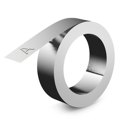 Ruban relief Dymo Embossing collant aluminium 12mm argent