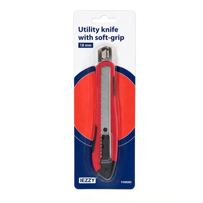 Cutter IEZZY 18mm plastique prise Softgrip 1 lame incluse
