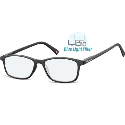 Leesbril Montana +2.50 dpt blue light filter zwart