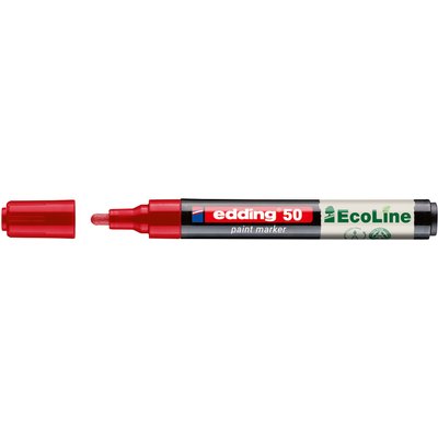 Paintmarker edding 50 EcoLine op waterbasis 2-3mm rood
