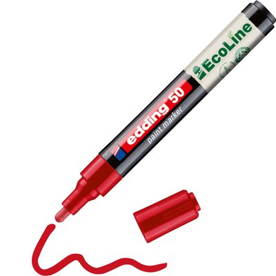 Paintmarker edding 50 EcoLine op waterbasis 2-3mm rood