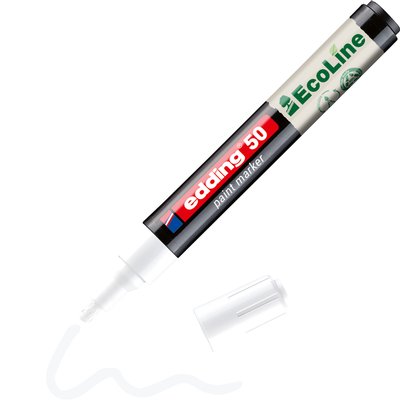 Paintmarker edding 50 EcoLine op waterbasis 2-3mm wit