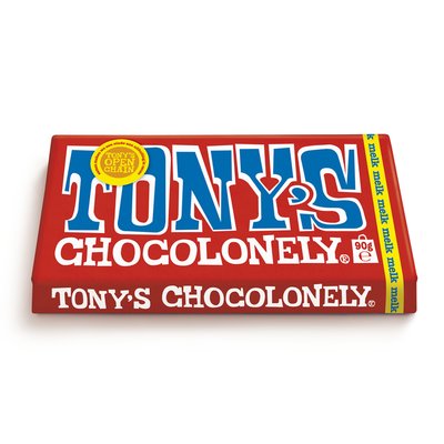 Chocolade Tony's Chocolonely melk reep 90 gram