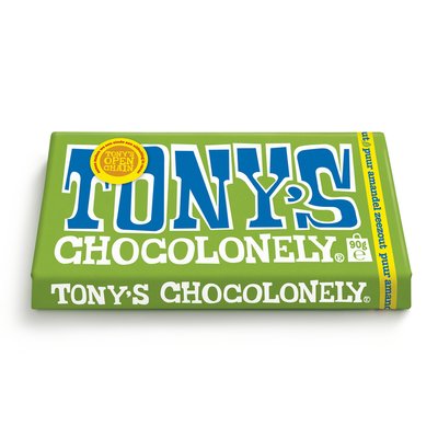 Chocolade Tony's Chocolonely puur amandel zeezout reep 90 gram