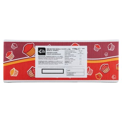 Muffins Elite mini marbrés 70 pièces