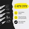 Marqueur acrylique Online lettering 5 largeurs argent Photo