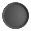 Plateau Olympia Kristallon antidérapant rond Ø35,6cm PP noir Photo