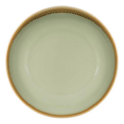 Assiette Olympia Kiln plate Ø23cm 6 pièces vert mousse