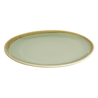 Assiette Olympia Kiln plate Ø23cm 6 pièces vert mousse