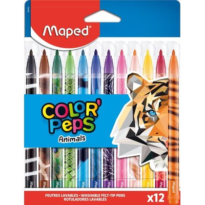 Feutre Maped Color'Peps Animals set 12 couleurs