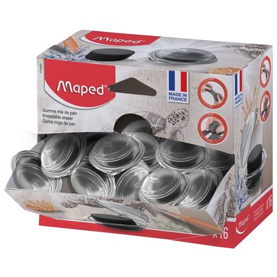 Kneedgum Maped display à 16 stuks zwart