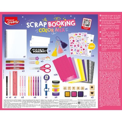 Coffret Scrapbooking Maped Creativ Color Mix 70 pièces