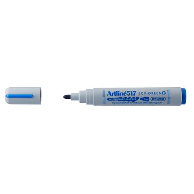 Whiteboardmarker Artline 517 Dry Safe Eco rond medium blauw