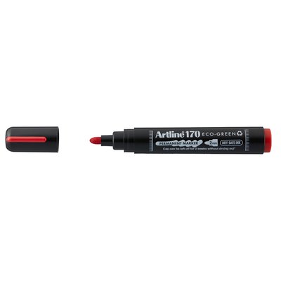 Permanent marker Artline 170 Dry Safe Eco rond medium rood