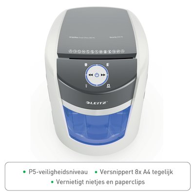 Destructeur Leitz IQ OptiMax 350 Small Office P5 particules 2x15mm