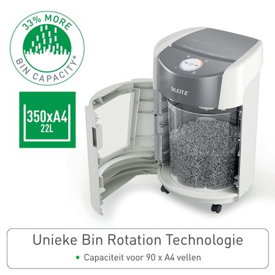 Destructeur Leitz IQ OptiMax 350 Small Office P5 particules 2x15mm