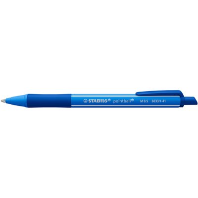 Balpen STABILO pointball colorful medium blauw