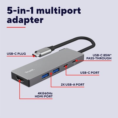 Adapter Trust Dalyx 5-in-1