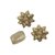Ruban cadeau Polyband + 2 rosettes or pailleté