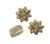 Cadeaulint Polyband en 2 rozetten goud glitter