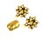 Cadeaulint Polyband en 2 rozetten goud