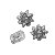 Ruban cadeau Polyband + 2 rosettes argent pailleté