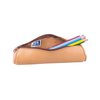 Trousse ronde Oxford 22x6cm cuir naturel Photo