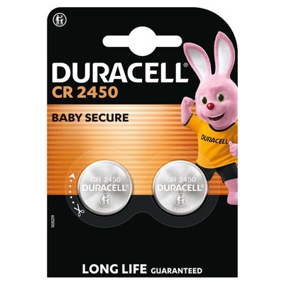Pile bouton Duracell 2x CR2450 lithium