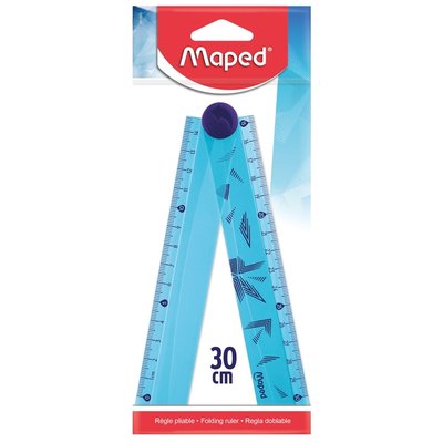 Règle Maped Arctic Vibes 30cm pliante bleu