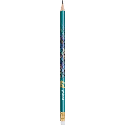 Crayon graphite Maped Dragon HB avec gomme lot 12 pièces assorti