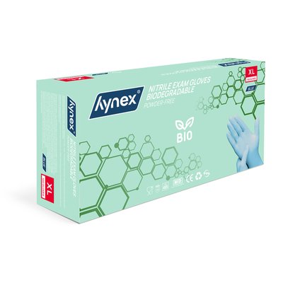 Gant Hynex nitrile Bio XL bleu 3,5g 100 pièces