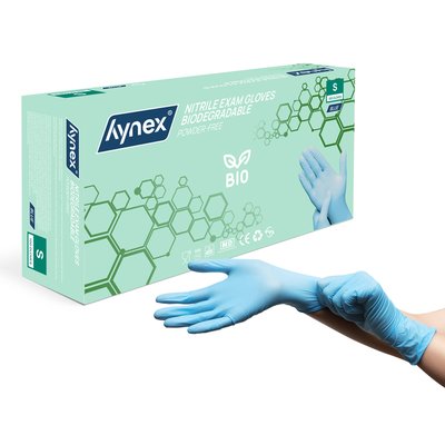 Handschoen Hynex nitril Bio S blauw 3.5gr 100 stuks