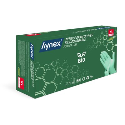Handschoen Hynex nitril Bio XL groen 3.5gr 100 stuks
