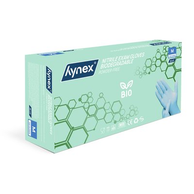 Gant Hynex nitrile Bio M bleu 3,5g 100 pièces