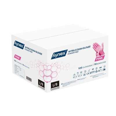 Gant Hynex nitrile L rose 3,5g 100 pièces
