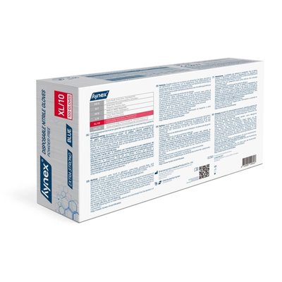 Handschoen Hynex nitril XL blauw 5gr extra sterk 100 stuks