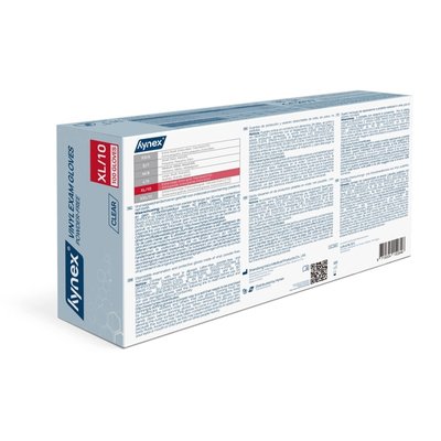 Handschoen Hynex vinyl XL transparant 4.5gr 100 stuks
