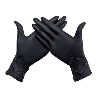 Handschoen Hynex nitril M zwart 5gr extra sterk100 stuks