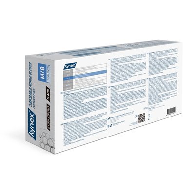 Handschoen Hynex nitril M zwart 5gr extra sterk100 stuks