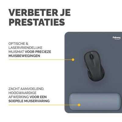 Tapis de souris avec repose-poignet Fellowes Breyta XL bleu