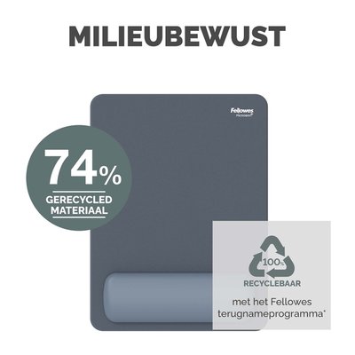 Tapis de souris avec repose-poignet Fellowes Breyta XL bleu