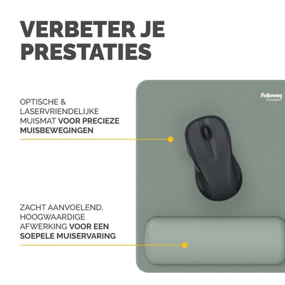 Muismat met polssteun Fellowes Breyta saliegroen