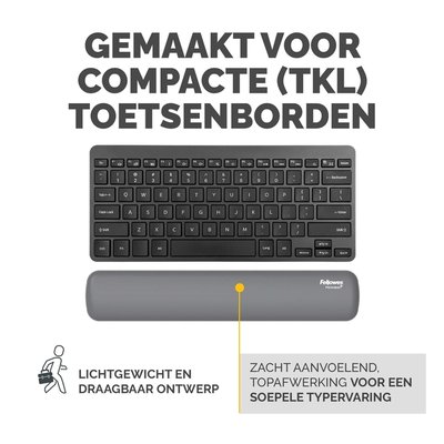 Polssteun Fellowes Breyta compact grijs