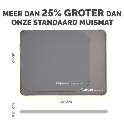 Muismat Fellowes Breyta XL grijs