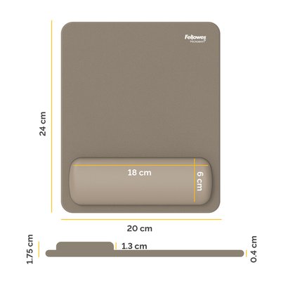 Tapis de souris avec repose-poignet Fellowes Breyta sable