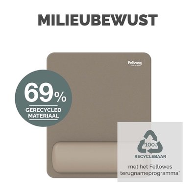 Tapis de souris avec repose-poignet Fellowes Breyta sable