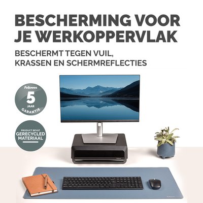 Bureau-onderlegger Fellowes Breyta blauw
