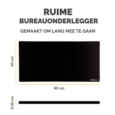 Sous-main de bureau Fellowes Breyta noir